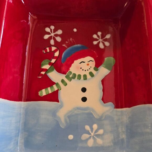 STUDIO NOVA 14" Christmas Festive Frosty 3 Section Server - Picture 4 of 9